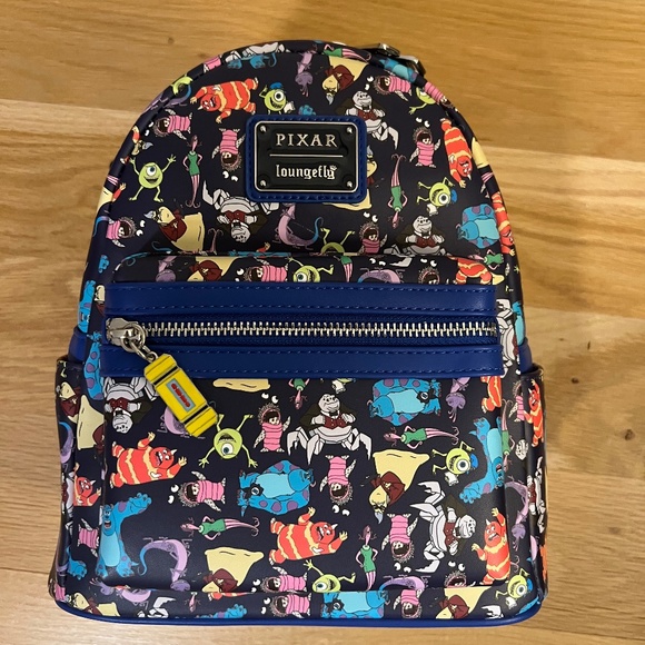 NWT Loungefly MONSTERS INC AOP MINI BACKPACK - Picture 7 of 8